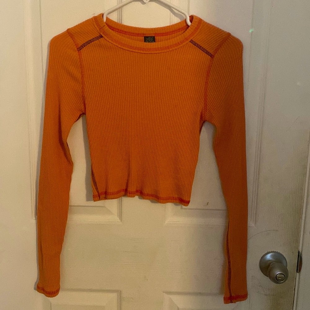 Orange, long sleeve cropped, Target